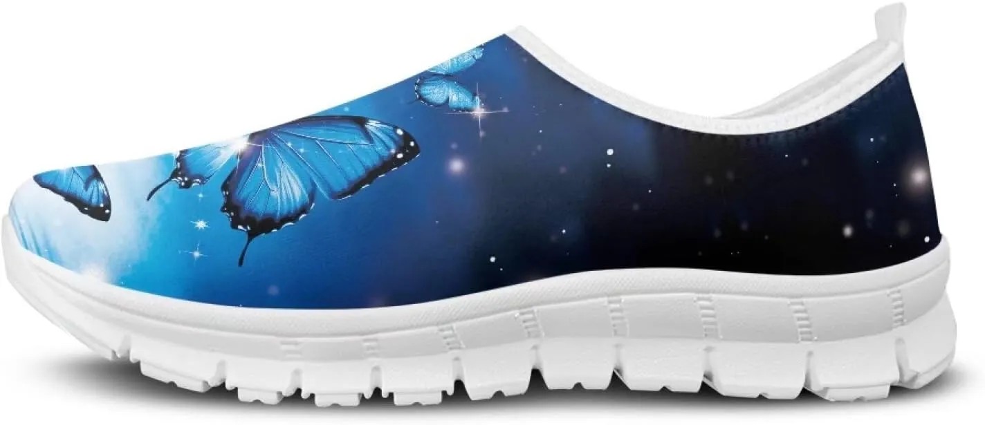 Women's Butterfly Sneaker Casual Soft Slip On Low Top Lightweight Non-Slip Running Sneaker for Women US 5.5-11.5