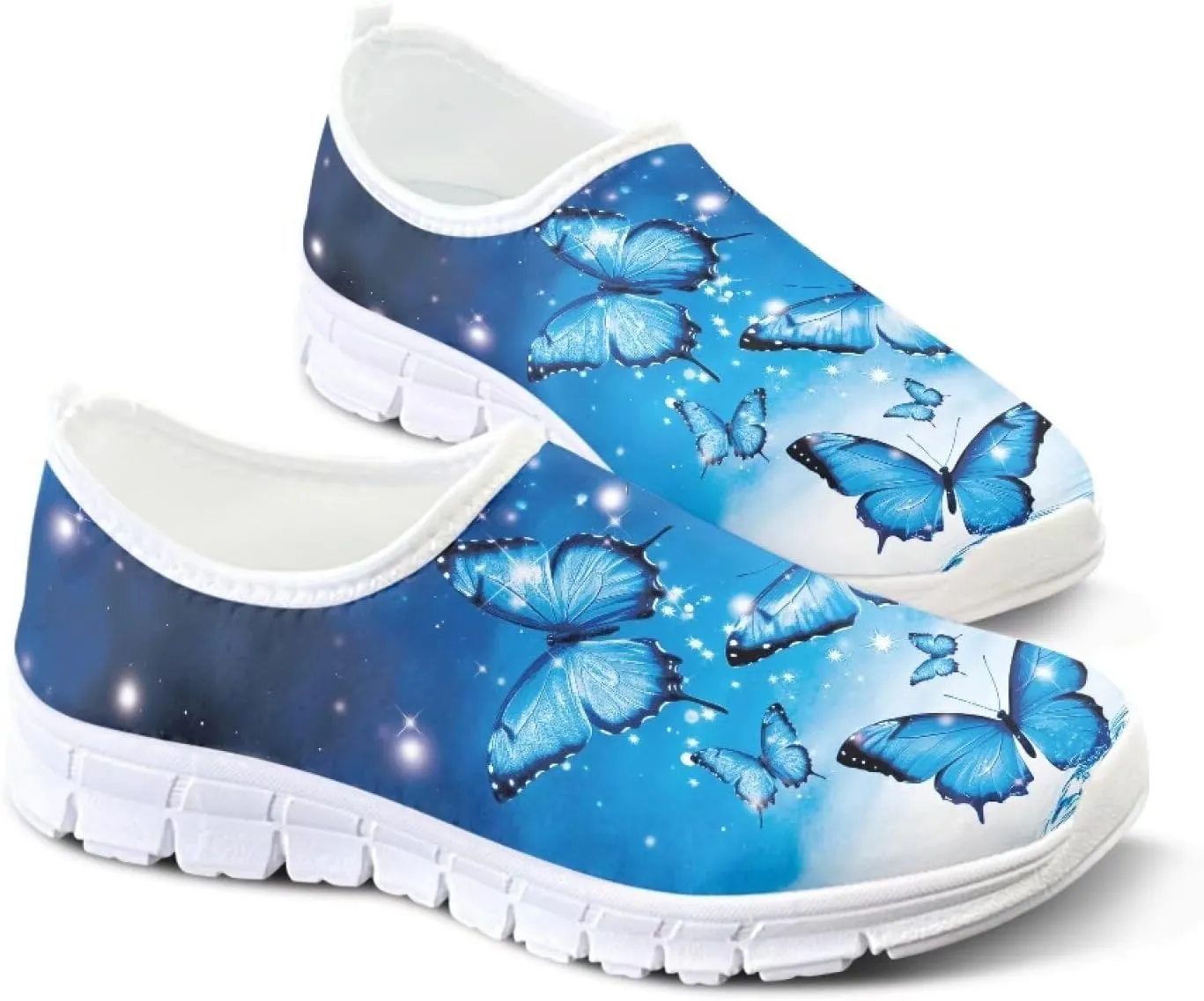 Women's Butterfly Sneaker Casual Soft Slip On Low Top Lightweight Non-Slip Running Sneaker for Women US 5.5-11.5