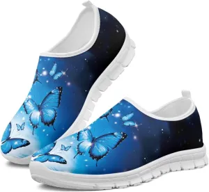 Women's Butterfly Sneaker Casual Soft Slip On Low Top Lightweight Non-Slip Running Sneaker for Women US 5.5-11.5