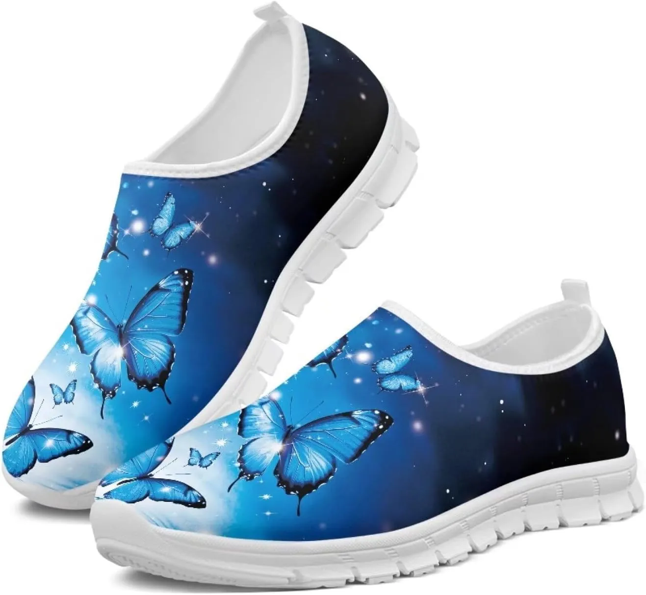 Women's Butterfly Sneaker Casual Soft Slip On Low Top Lightweight Non-Slip Running Sneaker for Women US 5.5-11.5