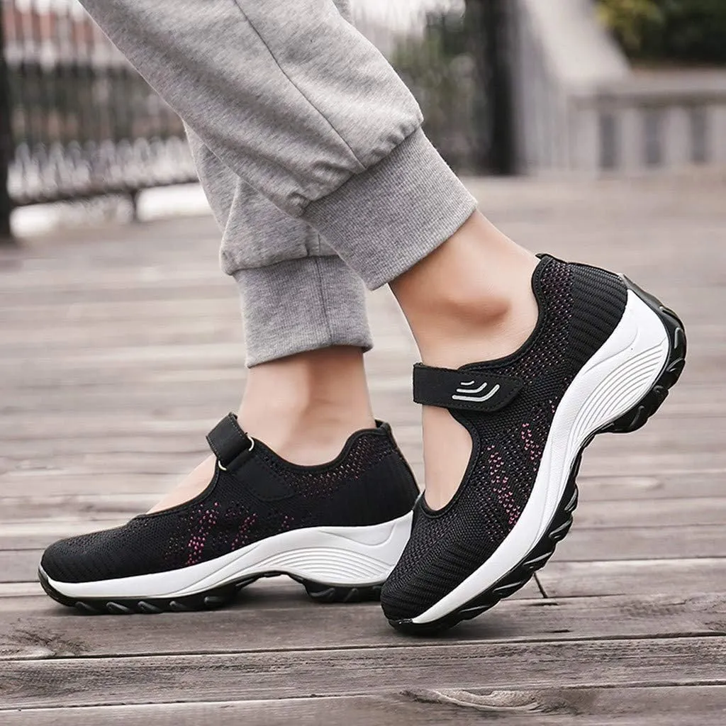 Women's Fashion Sneaker Mesh Slip On Black Non Slip Shoes for Women Comfortable Woman Walking Shoes Slide On Loafers Women Shoes White Leather Slip On Sneakers for Women