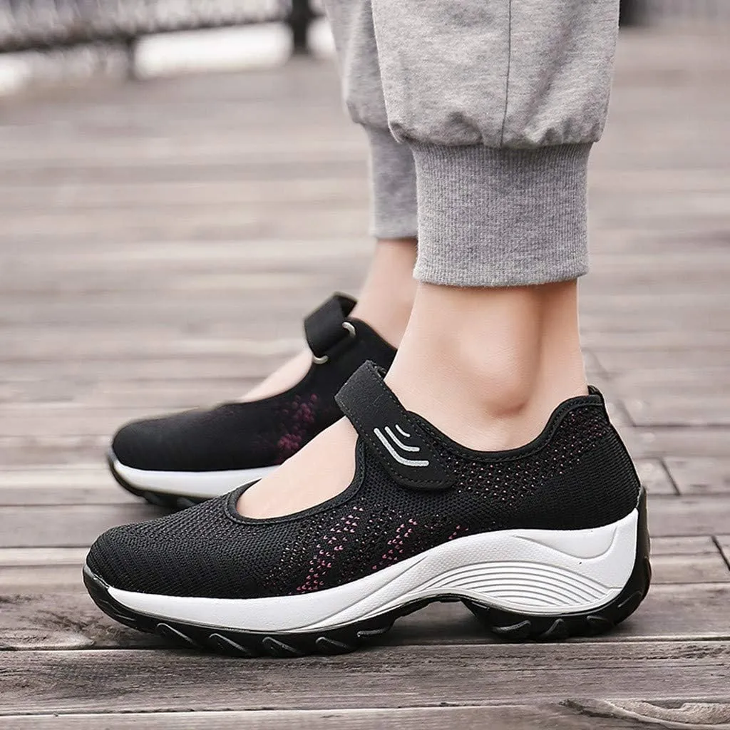 Women's Fashion Sneaker Mesh Slip On Black Non Slip Shoes for Women Comfortable Woman Walking Shoes Slide On Loafers Women Shoes White Leather Slip On Sneakers for Women