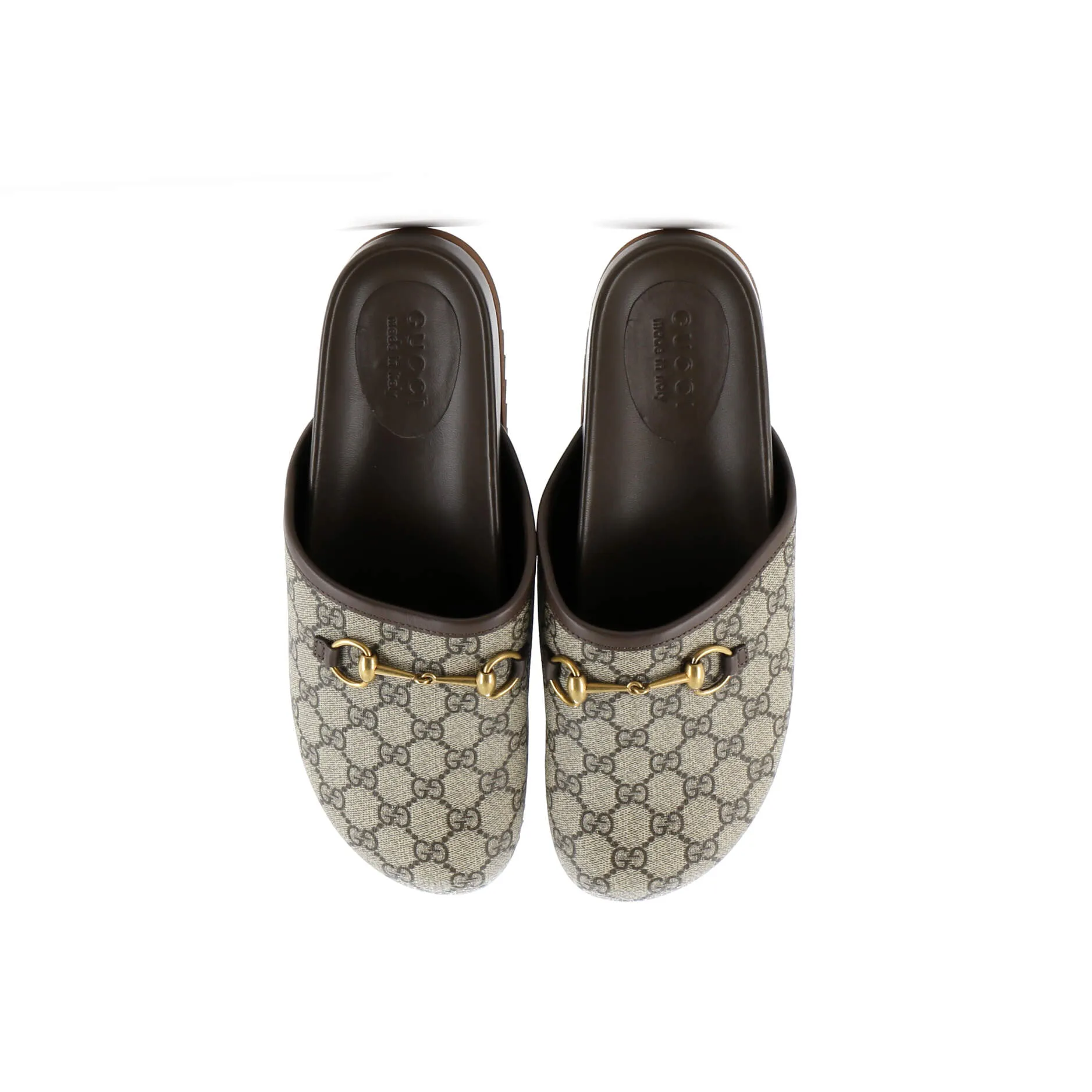 Women's Horsebit Mule Slippers GG Coated Canvas