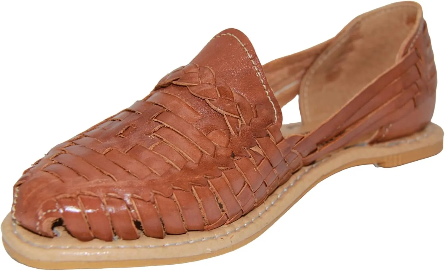 Womens Leather Traditional Huarache Sandal, Hand Woven Authentic Mexican Leather Huarache Sandal