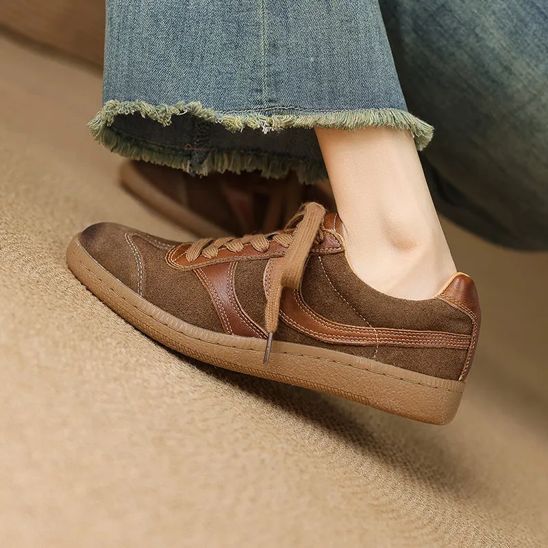Women's Retro Leather Comfortable Non-Slip Sneakers