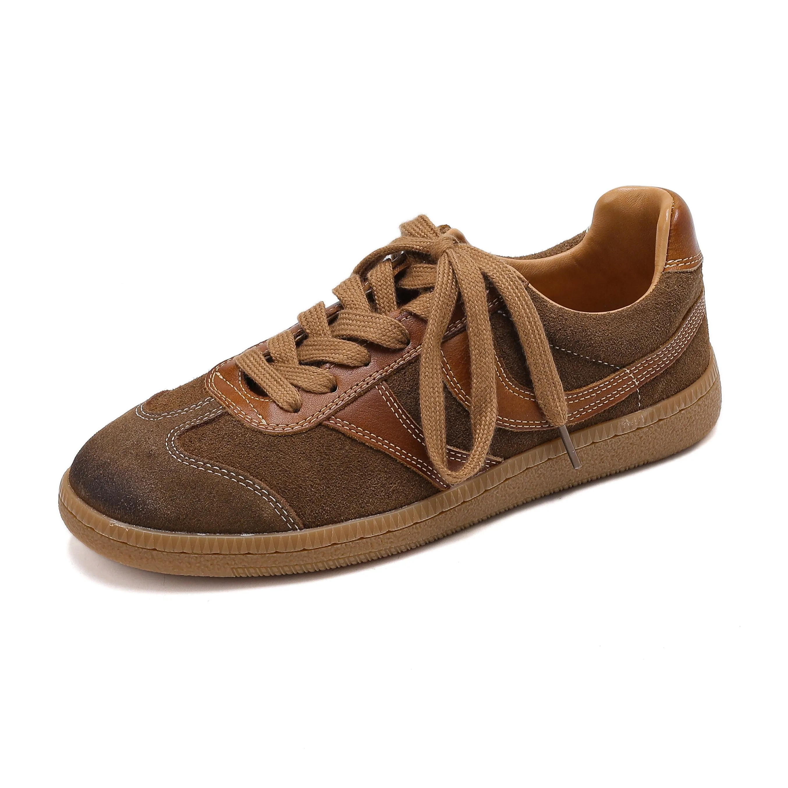 Women's Retro Leather Comfortable Non-Slip Sneakers
