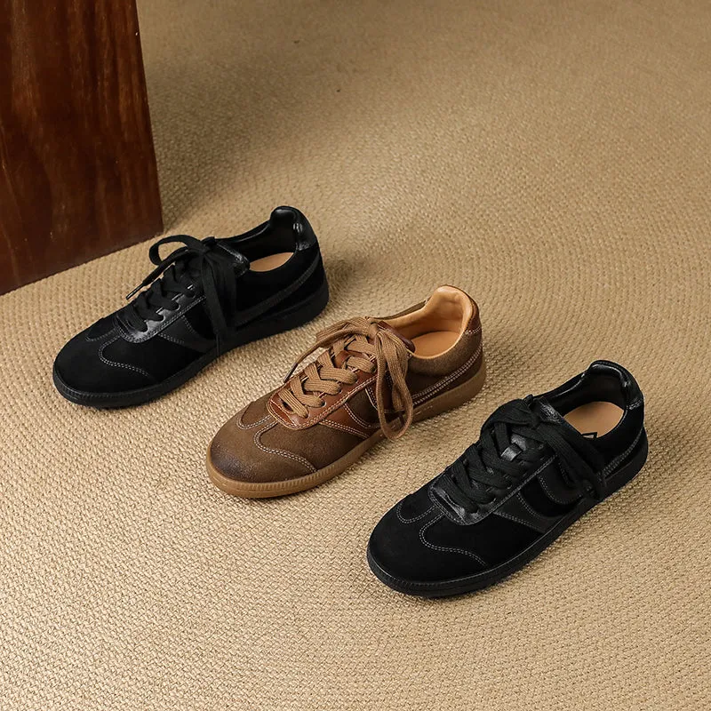 Women's Retro Leather Comfortable Non-Slip Sneakers