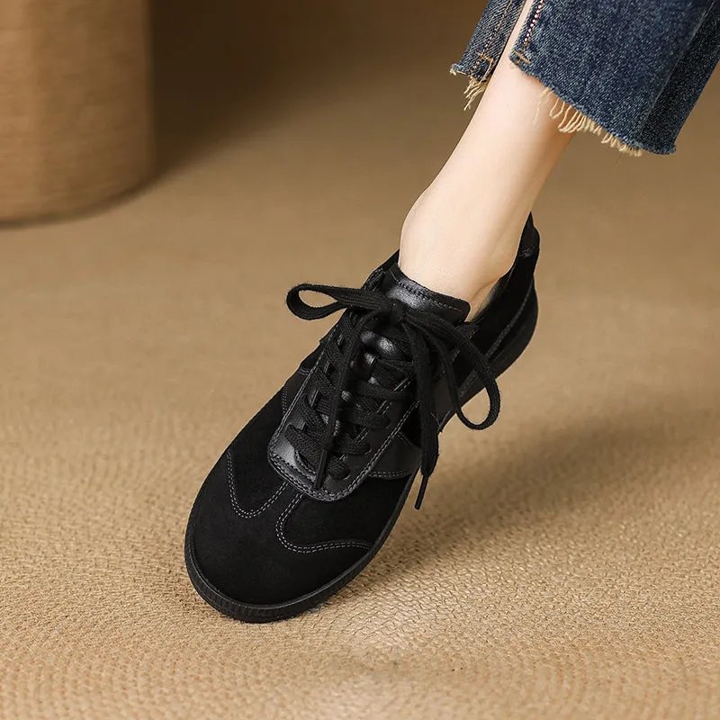Women's Retro Leather Comfortable Non-Slip Sneakers