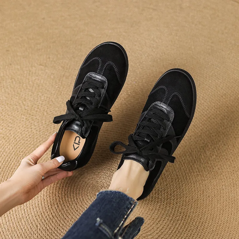 Women's Retro Leather Comfortable Non-Slip Sneakers