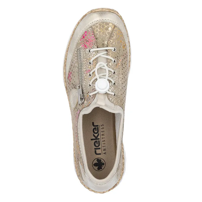 Womens Rieker Nikita V1 in Muschel/Multi/Lightgold/Perle