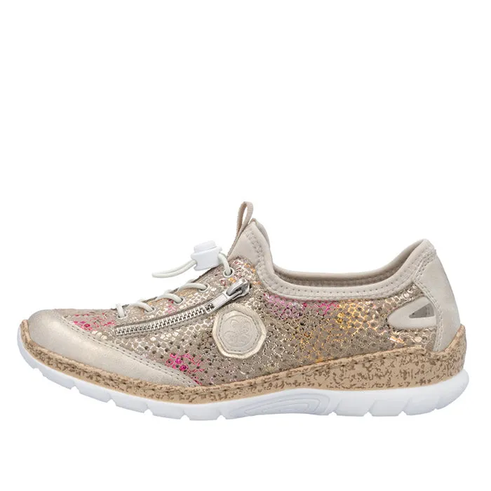 Womens Rieker Nikita V1 in Muschel/Multi/Lightgold/Perle
