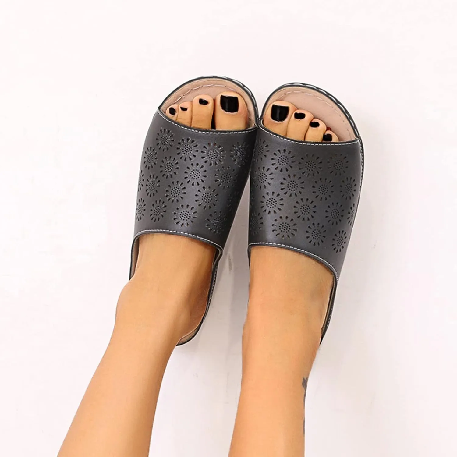 Women's Sandals Dressy Summer Flat Spring Sandals Fashion Slippers Ladies Roman And Hollow Women's