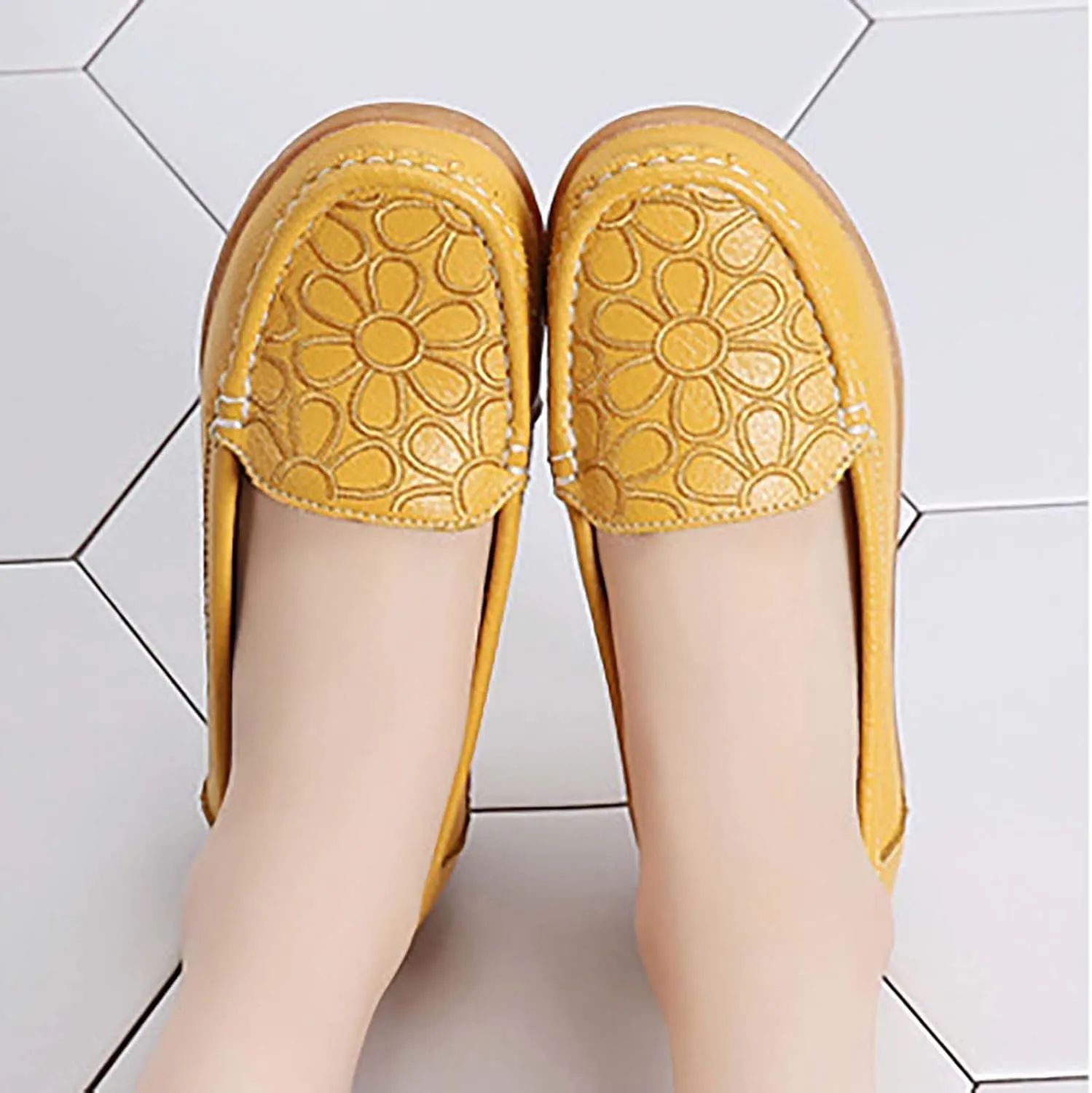 Women's Shoes Casual Dressy Soft Sole Slip On Chunky Loafers Shoes Cute Comfortable Casual Business Work Flats