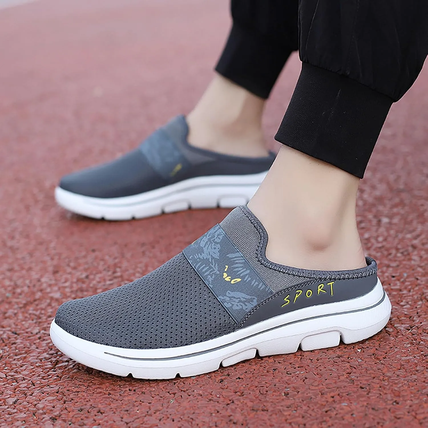 Womens Summer Breathable Mesh Slippers Mens Dress Shoes Mesh Casual Work Shoes White Platform Sneakers Platform Tennis Shoe Cross Trainer Shoe
