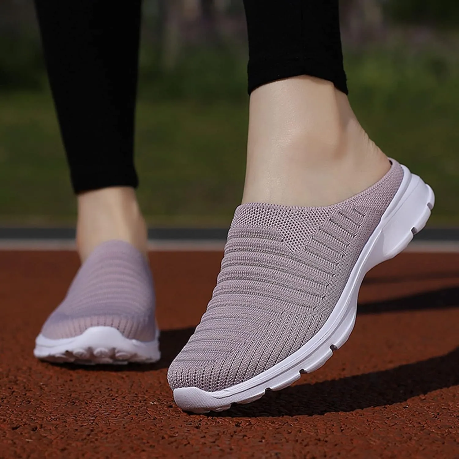 Womens Summer Breathable Mesh Slippers Slip On Shoes Women Winter Brown Casual Shoes Fashion Sneakers 2025 Brown Tennis Shoe Loafers Casual Slip On