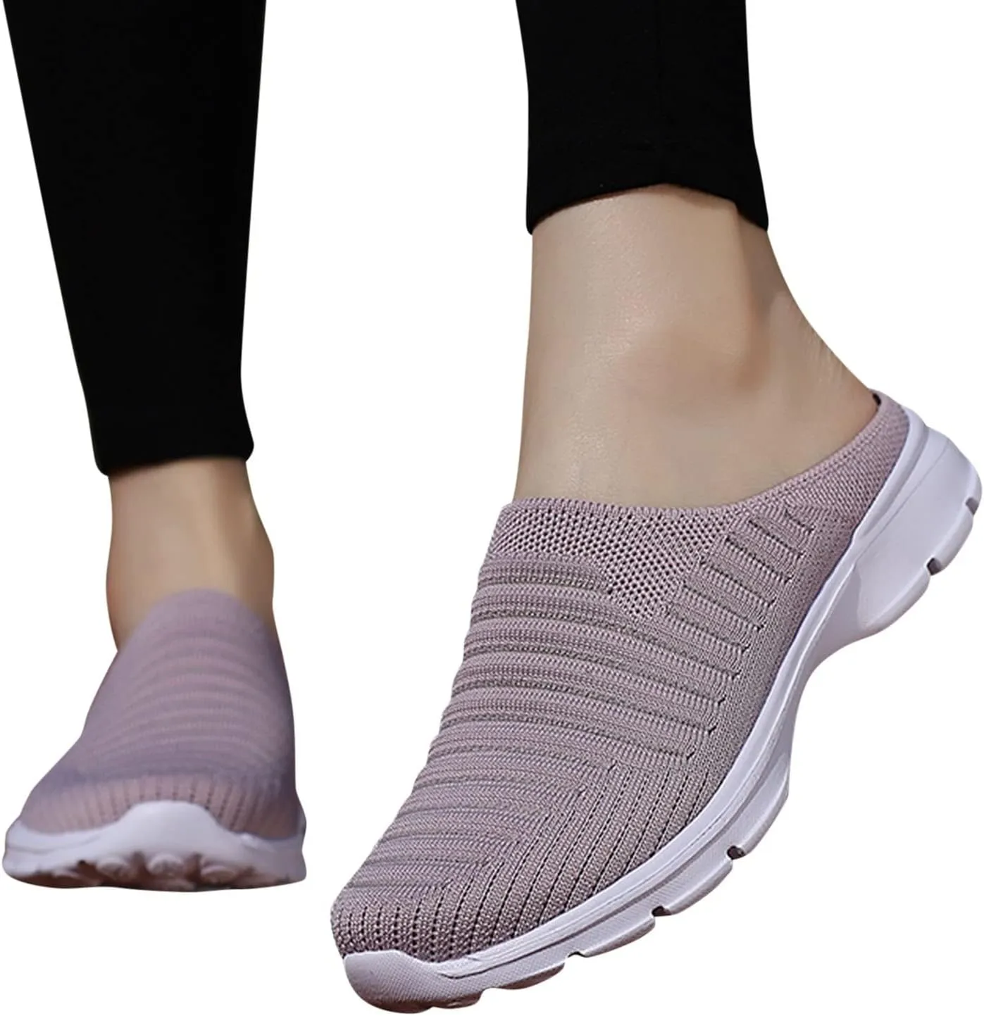 Womens Summer Breathable Mesh Slippers Slip On Shoes Women Winter Brown Casual Shoes Fashion Sneakers 2025 Brown Tennis Shoe Loafers Casual Slip On