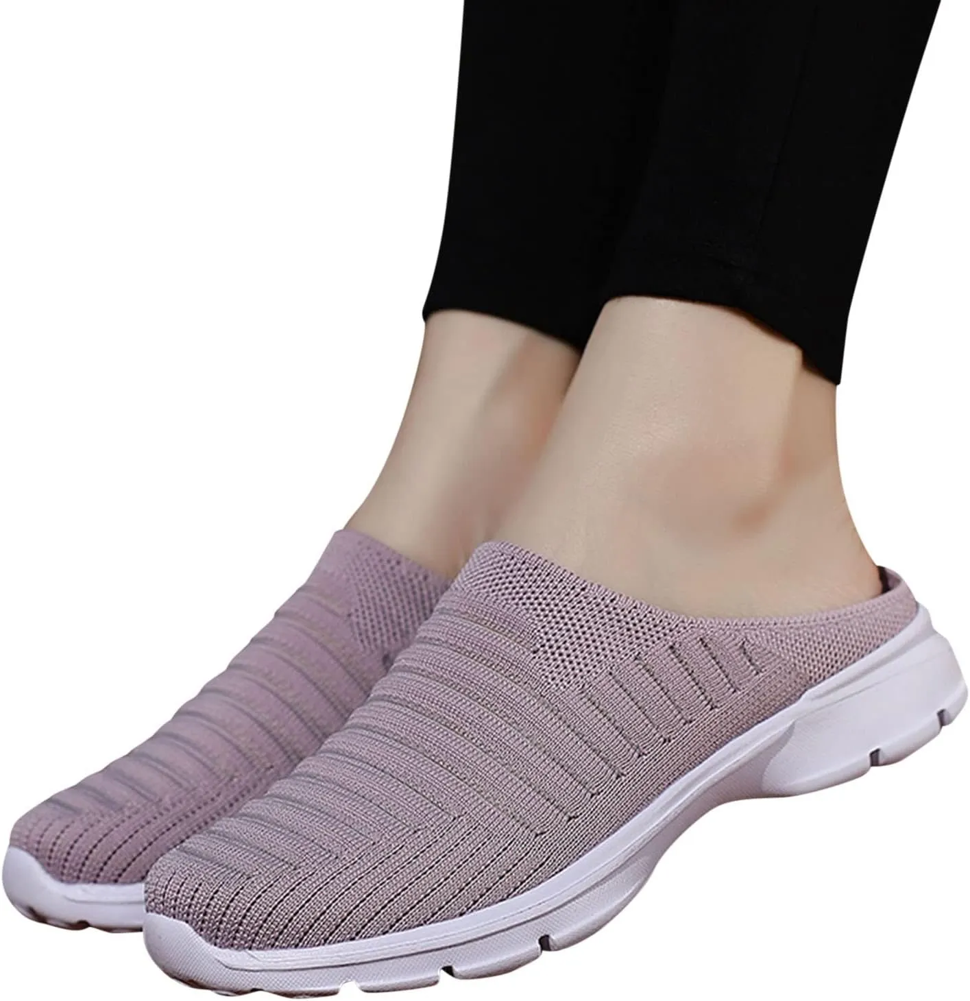 Womens Summer Breathable Mesh Slippers Slip On Shoes Women Winter Brown Casual Shoes Fashion Sneakers 2025 Brown Tennis Shoe Loafers Casual Slip On