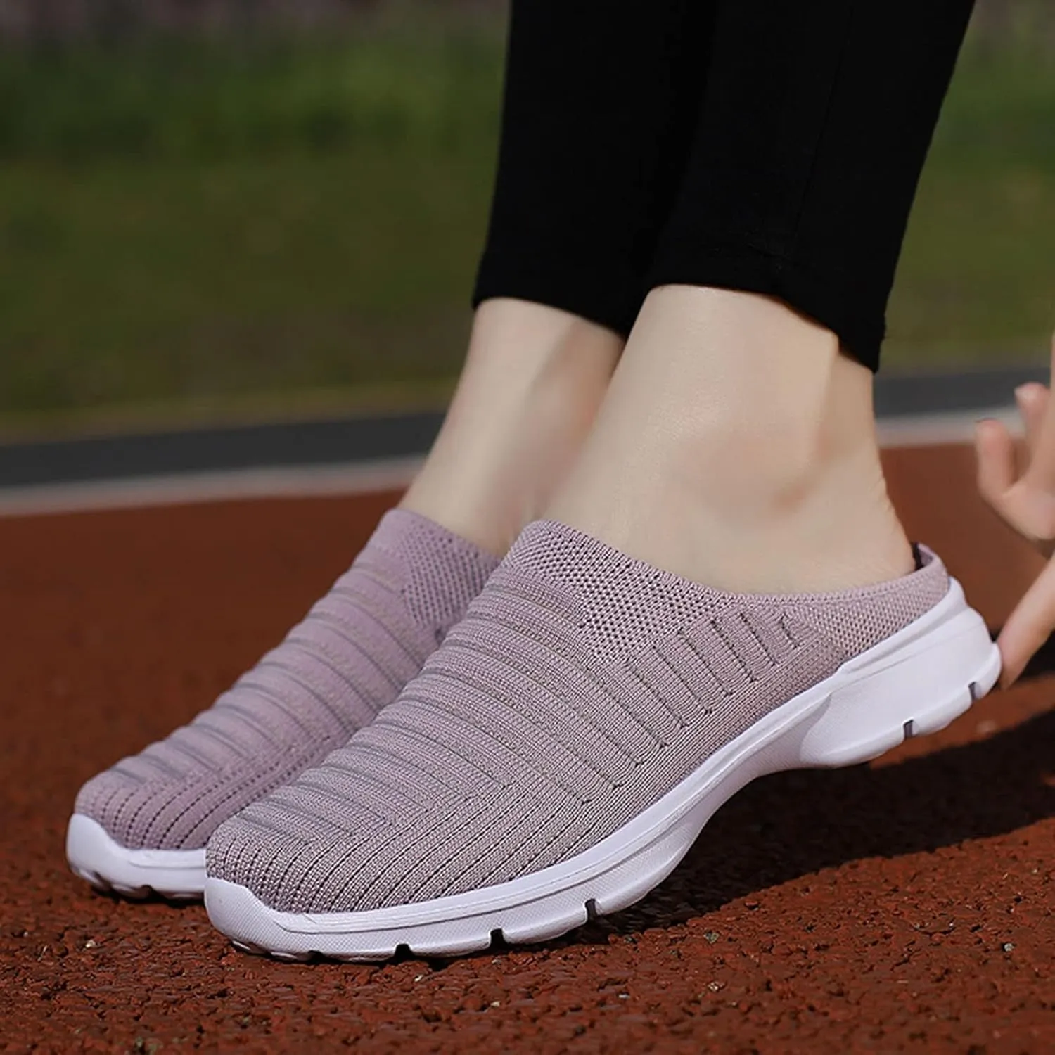 Womens Summer Breathable Mesh Slippers Slip On Shoes Women Winter Brown Casual Shoes Fashion Sneakers 2025 Brown Tennis Shoe Loafers Casual Slip On
