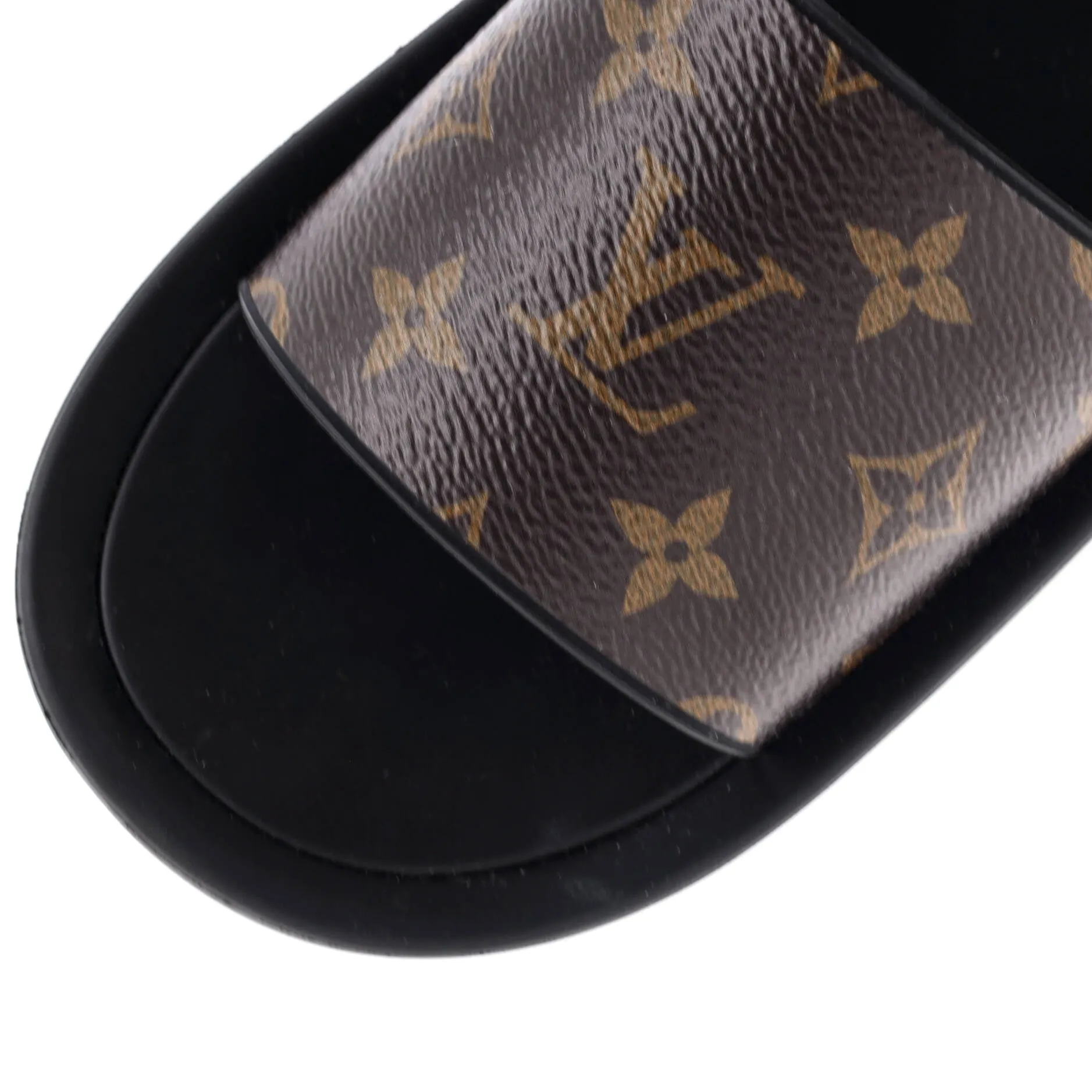 Women's Sunbath Flat Mule Sandals Monogram Canvas
