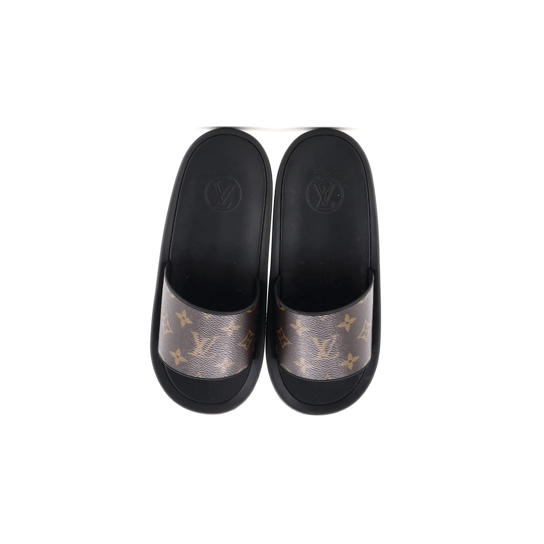 Women's Sunbath Flat Mule Sandals Monogram Canvas