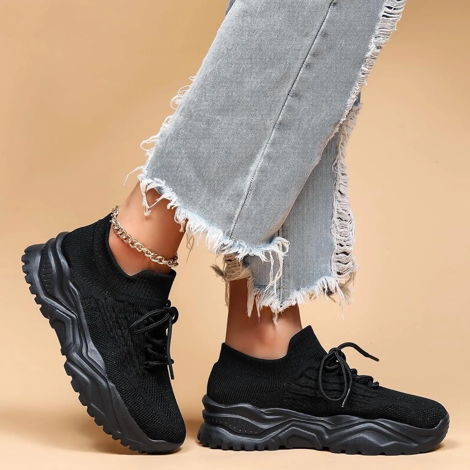 Women's Walking Shoes Nurse Babe Shoes Classic Breathable Knit Slip-On Sneakers Casual Comfortable Ankle Socks Shoe Mesh Footwear Walking Running Sneakers