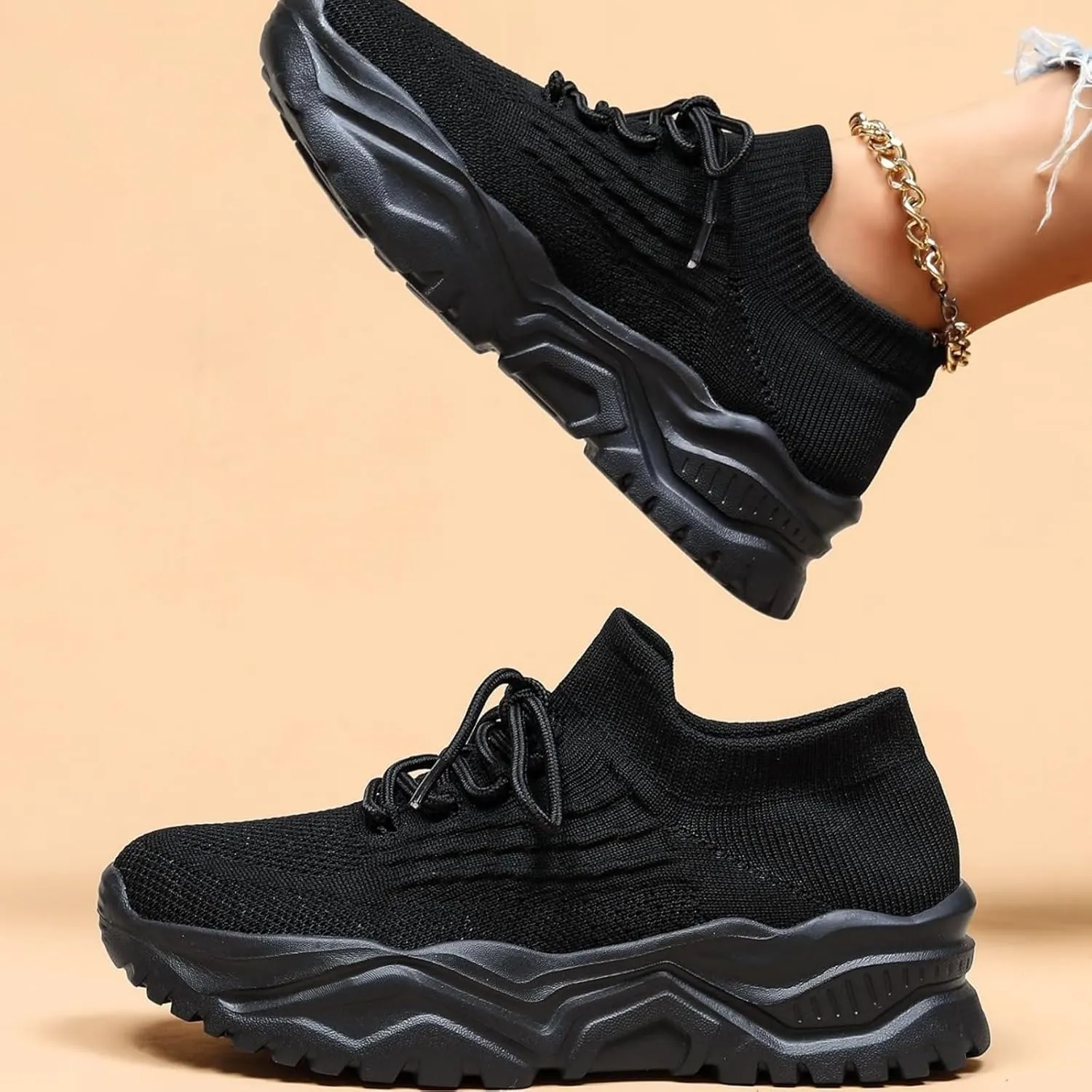 Women's Walking Shoes Nurse Babe Shoes Classic Breathable Knit Slip-On Sneakers Casual Comfortable Ankle Socks Shoe Mesh Footwear Walking Running Sneakers