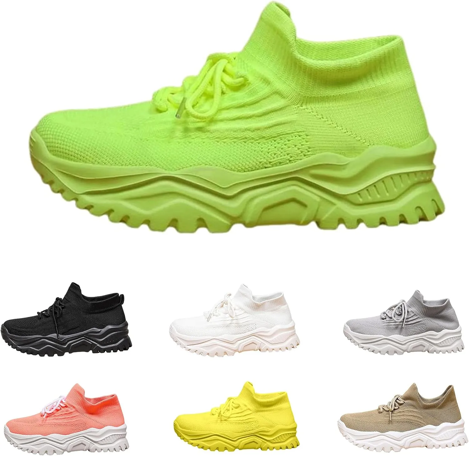 Women's Walking Shoes Nurse Babe Shoes Classic Breathable Knit Slip-On Sneakers Casual Comfortable Ankle Socks Shoe Mesh Footwear Walking Running Sneakers