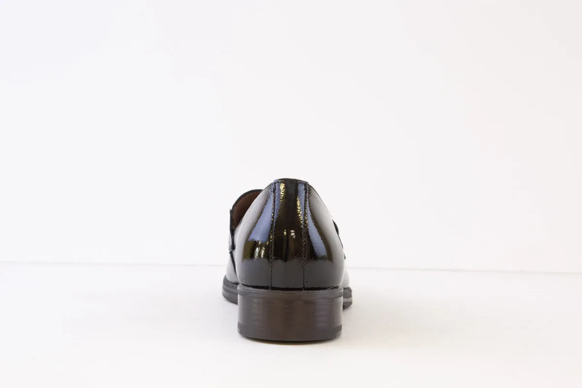 WONDERS - A-7252 FLAT FASHION LOAFER - BLACK PATENT