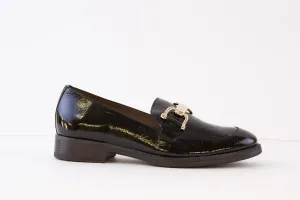 WONDERS - A-7252 FLAT FASHION LOAFER - BLACK PATENT
