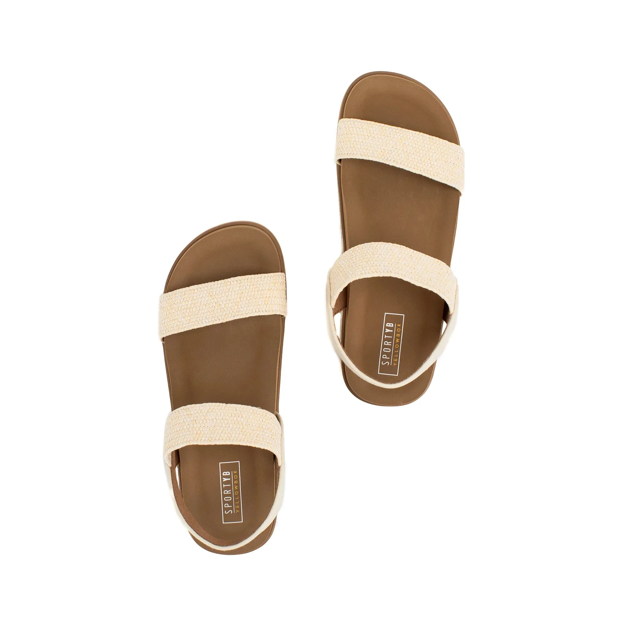 Yellow Box Women's Terry Flatform Sandal - Ivory 60195