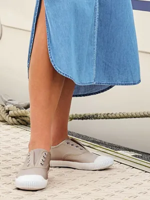 Zjoosh The Penny Plimsoles Beige